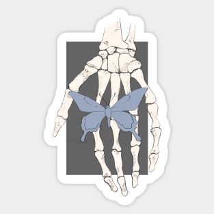 butterfly in hand Sticker